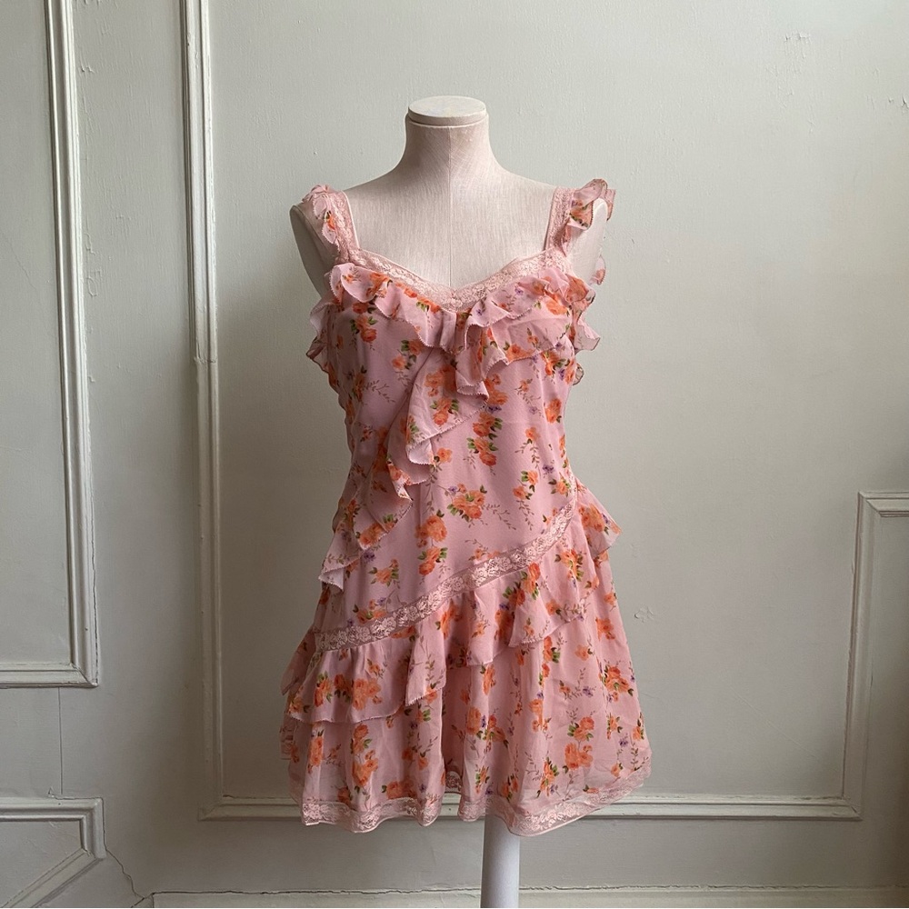 Altar’d State Floral Pink Mini Dress